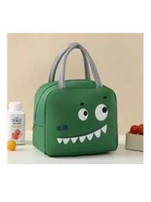 1pc Printed Lunch Bag, Aluminum Foil Insulated Portable Portable Lunch Bag, Waterproof Portable Design, Suitable For School And Office Use - Keep Food Fresh And Delicious, Bento Bags, Tote Bags, Kitchen Picnic Food Storage Bags, Back To School, Outdoor Carrying Bag