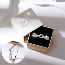 1pc Stylish And Minimalist Women's Premium Gift Box Packaged Classic Versatile Ring - JZ5004 - View 3