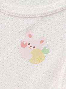 Balabala Girls' Soft Cotton Sleeveless Undershirt, 2 Packs - White and Red - View 4