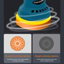 EAFC Pulidora inalámbrica práctica de 5 pulgadas, pulidora de automóviles, 12 V, 5500 rpm, enceradora eléctrica, herramienta de limpieza y belleza para automóviles