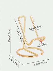 1pc Iron Mobile Phone Holder, Desktop Mobile Phone Tablet Holder Frees Your Hands - Multicolor - View 8