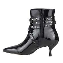 Salamandra Women's Casual Heeled Boot 19751 Black Patent Leather - 黑色 - 查看 3