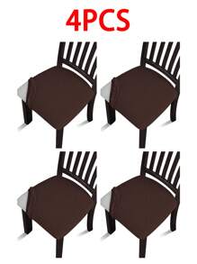 1/4/6 件防水提花座椅套，可拆卸可洗软垫，适用于厨房、办公椅