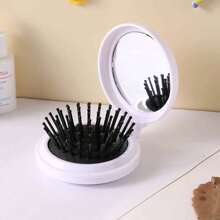 1pc Portable Massage Comb Folding Mirror Travel Hair Brush Mini Air Cushion Comb