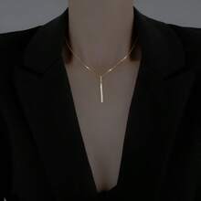 1pc Minimalist S925 Sterling Silver Cubic Zirconia Pendant Necklace, Suitable For Women's Daily Wear - XY-284 - View 1