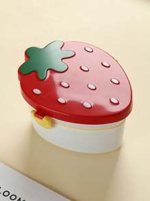 Customizable Cute Cartoon Strawberry Plastic Bento Box, Children's Double Layer Lunch Box Takeout Lunch Box For Students, Girls - Multicolor - View 3