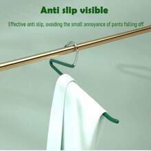 20 pièces Cintres ouverts pour pantalons/pantalons, cintres métalliques recouverts de caoutchouc antidérapants pour jupes/pantalons, râtelier à vêtements