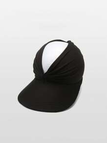 Sombrero de sol plegable de poliéster de ala extra ancha para mujer, con protección UV, sombrero de playa elegante con correa para la barbilla ajustable y a prueba de viento, sombrero de sol de verano empaquetable, liviano y transpirable