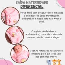 Saída Maternidade Para Bebê Menina Safari Rosa Porta Bebê