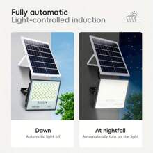 Outdoor Solar Street Lights With Remote Control, Featuring Human Sensing And Smart Light Control, IP67 Waterproof, Suitable For Long-Lasting Illumination In Gardens, Garages, Warehouses, Pool Areas, And Farms.