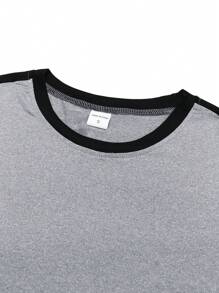 New Summer Men's Short Sleeve T-Shirt, Casual Fashion Sportswear Fitness Office & Home Comfortable Basic Colorblock Top, Outdoor Wear