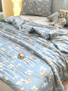 1pc Lightweight Quilt For Summer, Suitable For Bedroom, Guest Room, Hotel, Dormitory, Machine Washable, Summer Bedding, Quilt Only No Pillow Case