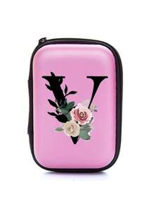 Pink EVA Material A-Z Letter Storage Bag, Travel Data Cable + USB Cable Storage Bag, Electronic Product Storage Box, Can Store Data Cables, Chargers, Earphones, Etc., Music Festival Earplug Storage Bag, Essential Travel Tech Accessories Storage Bag, Zipper Wallet-Style Storage Bag, Meeting Your Daily Storage Needs. Suitable For Travel, Work, School, Dorm Storage. - Multicolor - View 27