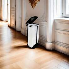 حامل سلة المهملات القابل للطي 13 جالون، سلة قمامة محمولة للداخل والخارج، مناسب للسيارات والمركبات الترفيهية والمطبخ والتخييم والنزهات والحفلات - هدية مثالية لجميع المناسبات