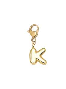 可爱泡泡字母可爱项链吊坠包吊坠-幸运吊坠、可爱嘻哈风格首字母、字母 A-Z、闪亮合金包和背包吊坠-生日和特殊场合的完美礼物、钥匙圈包背包吊坠汽车吊坠女士和女孩的礼物、钱包和手提包配件、情人节礼物、教师节礼物、母亲节礼物。