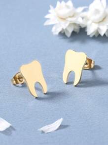 1 Pair Fashionable Hip Hop Teeth Design Earrings, Student Style Suitable For Daily Wear - Tooth Earrings - View 4