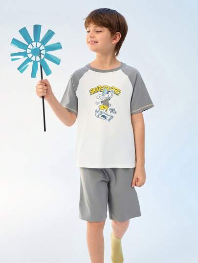 Balabala Kids' Cooling Pajama Set, Soft & Breathable Summer Sleepwear