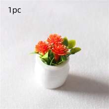 5pcs/4pcs/3pcs/2pcs/1pc Mini Ditsy Floral, Miniature Potted Plants Decor, Dollhouse Miniature Realistic Colorful Flower, Plant Pot, Miniature Model, Micro Landscape Accessory - Multicolor - View 17