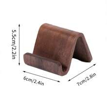 1pc Wooden Desktop Mobile Phone Stand, Desk Organizer Holder Back To School Room Decor Home Decor Decor Ornaments Home Miniature Things - Multicolor - View 12