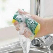 10pcs High Absorbent Dishwashing Sponge Spatula Rust Brush Kitchen Grease Cleaner Household Tools