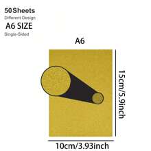 50 hojas de papel texturizado con brillo en tamaño A6 - Múltiples colores, hologramas y diseños en relieve para tarjetas de felicitación, scrapbooks, collages y manualidades festivas - Papel de alta calidad para bolsas de arte, suministros de scrapbook | Papel con efectos holográficos | Diversos patrones,Útiles escolares, Vuelta al cole