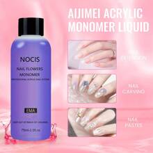 专业美甲刷清洁液 - 丙烯酸凝胶刷护理液，快速凝胶溶解，丙烯酸液体单体 - 完整清洁套装，带美甲工具 Dappen 盘，丙烯酸按压指甲 - 彩色 - 查看 3
