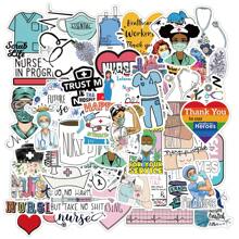 50 stuks verpleegstersstickers grappige verpleegstersstickers stickers voor verpleegkundige geschenken esthetische verpleegstersdag vinyl waterdichte stickers esthetische laptopstickerpakket skateboardstickers waterflesstickers notebookstickers