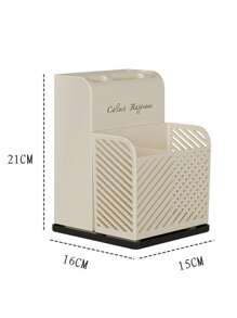 1pc Luxury Kitchen Knife Utensils Organizer Rack - Plastic Knife Holder, Spatula Caddy, Chopstick Holder, Multifunctional Kitchen Storage Rack, Non-Slip Grooves, Drip-Dry, Suitable For Small Spaces, Cabinet/Countertop/Cart, Earth Day/Mother's Day