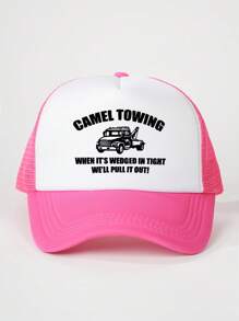 1 szt. Damska czapka baseballowa Outdoor Camel Letter Printed Washed, regulowana czapka przeciwsłoneczna, odpowiednia na wiosnę/jesień, modna czapka przeciwsłoneczna na każdy mecz, młodzieżowy styl Y2K