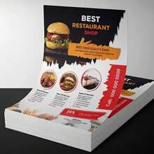 Custom Posters And Flyers, Restaurant Menus, A5 And A4 Paper Size, Suitable For Business Promotions And Store Marketing. Upload Your Custom Content To Create Unique Posters, Flyers, And Restaurant Menus. - View 5
