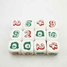 6/10/12pcs Dice Set D6 Digital Fun Dice Event Party Essential Games Family Gathering Essential Dice Games - Multicolor - View 6