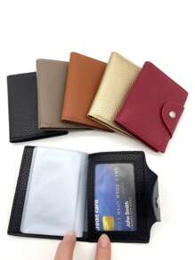Oryginalny skórzany portfel na karty - duża pojemność na wizytówki