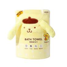 Miniso Sanrio Pompompurin Coral Fleece Bath Towel, Skin-Friendly & Quick Absorbing, Generous Size Suitable For Beach Trips, Camping & Daily Bathroom Use (1PC)