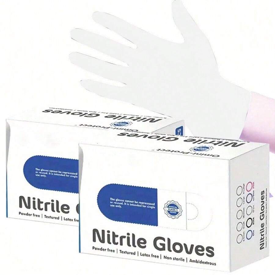 20/50/100 件，一次性丁腈手套，家用清洁手套，防水手套适用于厨房清洁、纹身、染发、宠物、美容院、清洁用品、家用小工具（无盒） - 彩色 - 查看 1