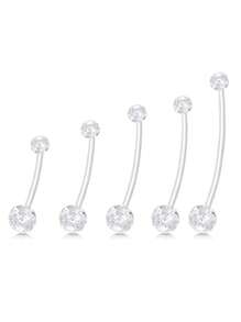 5 件装孕妇肚脐环 长条运动孕妇柔性生物塑料透明肚脐环 孕妇穿刺固定器 - 彩色 - 查看 12