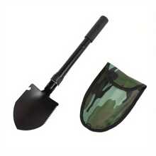 1pcs Folding Shovel Pick Spade Digging Multifunctional Compact Outdoor Camping Black - Black - View 9