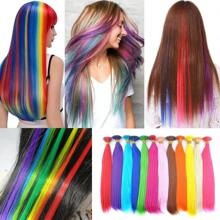 Rainbow Hair Extensions,Synthetic Colored I-Tip Feather Hair Extensions10-50strands/Pack Women's High Temperature Fiber Wig Accessories Solid Color Hair Colored Microlink Hair Set For Women, Kids - Gifts, Cosplay, Parties, Highlights