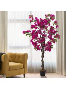 Living And Home Artificial Bougainvillea Blossom Tree In Pot For Decoration - Red 150cm - View 4