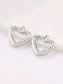 3pcs Stainless Steel Big Heart Pendant Findings High Quality 18K Gold Plated Heart Charms For DIY Jewelry Making Supplies Accessories