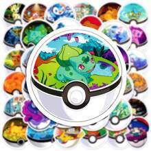 pokemon 50PCS Kawaii Pokemon Ball Pikachu Stickers Cute Decals Kids DIY Decoration Skateboard Phone Laptop Bike Fridge PVC Waterproof Graffiti Toys,School Supplies,Back To School