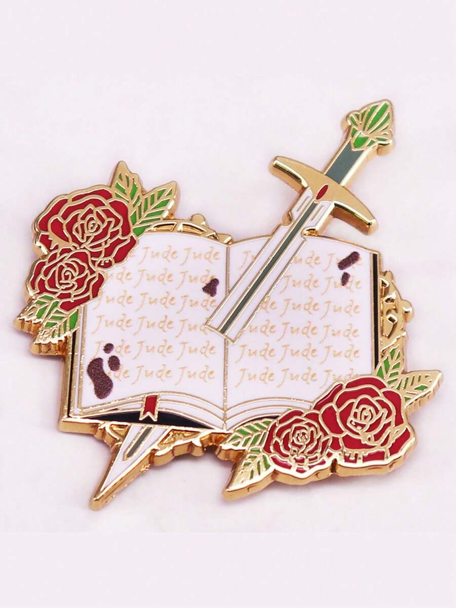 残酷王子裘德书呆子珐琅胸针，时尚独特的背包/翻领装饰别针连衣裙配饰衣服包饰背包学校办公室配饰衬衫夹克珠宝圣诞节万圣节衣服别针有趣可爱的教师礼物服装配饰包饰