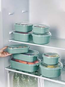 3 pezzi di contenitori per alimenti in plastica adatti al microonde con coperchi, adatti per frutta, verdura, ravioli, carne, uova, zenzero, aglio, cipolle | Riutilizzabili, multifunzionali, a tenuta stagna, ideali per casa e cucina