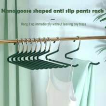 20 pièces Cintres ouverts pour pantalons/pantalons, cintres métalliques recouverts de caoutchouc antidérapants pour jupes/pantalons, râtelier à vêtements