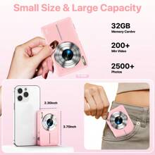 Nicamery 2025 New 44MP 1080P Digital Camera, 16x Zoom, 32GB SD Card, 2 Batteries, Compact Travel Camera Suitable For Photography, Digital Point-And-Shoot And Filming, Great Gift For Teens & Seniors