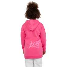 Lilo & Stitch Disney Lilo And Stitch Hoodie | Angel Girls' Longline Hoodie | Kids' Jumpers - Pink - View 4