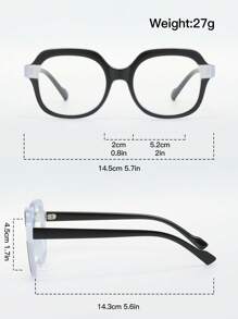 1 Pair Unisex Round Neutral Lens Fashion Glasses For Outdoor, Street Fashion, Beach Party