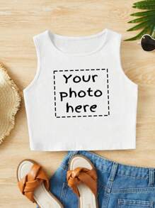 Custom Sports Personalized Gift, Custom Ladies Short Tank Top, Add Images (Selfies/Patterns/Family Photos/Friends/Logos Etc.), Stylish, Fashion, Hipster, Casual, Minimal Chic, Personalized, Customized, Custom, Unique, Guy Costumes, Capsule Wardrobe, Men Basic/Street Style, Ideal Gifts For Him, Boyfriend, Family, Friends, For Birthdays, For Vacation/Holiday, For School/Competition, For Sports/Climbing