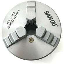 Präzisions 3 Backenfutter Ø 80-125mm Dreibackenfutter Drehbankfutter, 3 Backenfutter fit DrehmaschiNe - Silber - Übersicht 1