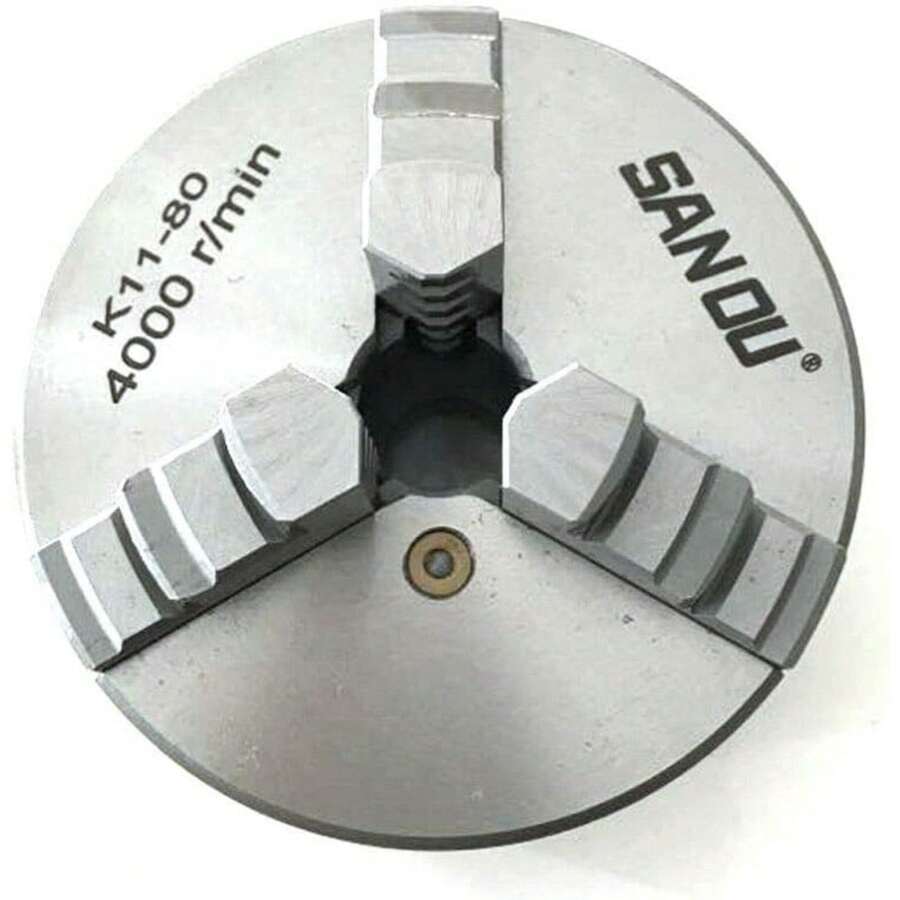 Präzisions 3 Backenfutter Ø 80-125mm Dreibackenfutter Drehbankfutter, 3 Backenfutter fit DrehmaschiNe - Silber - Übersicht 1