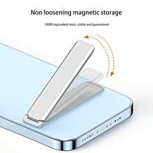 1pc Minimalist Thin Lightweight Foldable Mobile Phone Holder Magnetic Kickstand Card-Style Mount - Multicolor - View 4